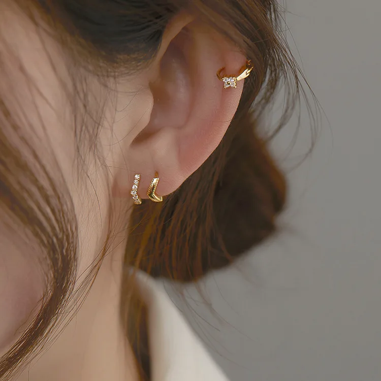 

2021 New Design 925 Sterling Silver 14K Gold-Plated Earrings Fashion Trend Women's Earring Jewelry Gifts Wholesale