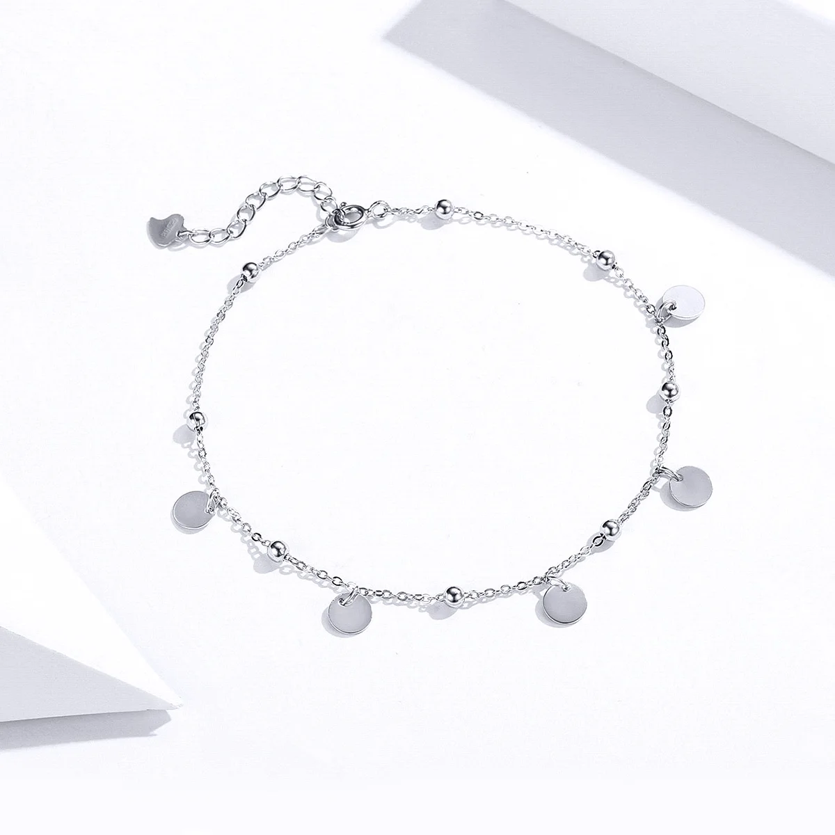 

Geometric Minimalist Silver Beads Anklets 925 Sterling Silver