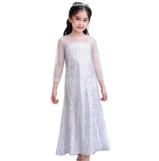 

Ice and snow Romance princess dress sequin dress detachable girls skirt costume