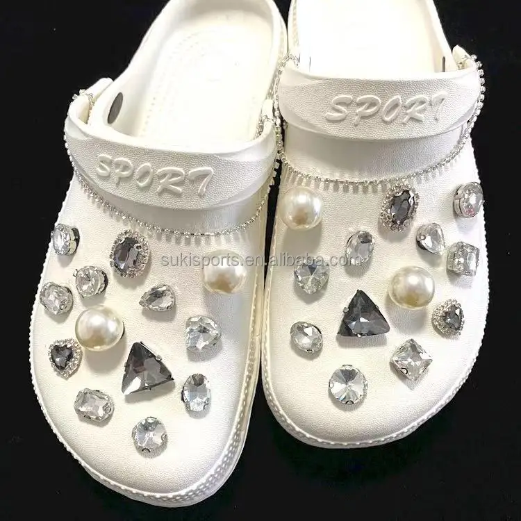 

2021 Fashion 30 Pics Sale Accessories Shoe Clog Charm Designer Luxury Metal Diamond Bling Charms For Croc, Picture