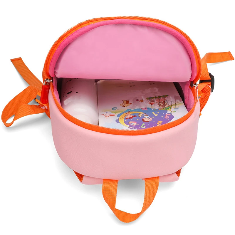 mochilas Cartoon Pink Snail Backpacks for Girls Children Fashion Cute Schoolbag Kindergarten Kids School Bags Neoprene Mochila Escolar