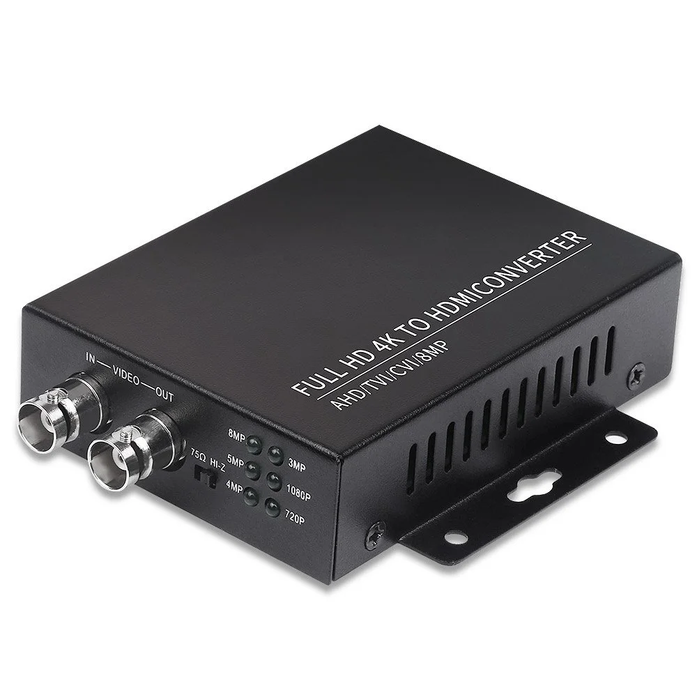 4k 1080p tvi 8mp ahd 5mp cvi cvbs 到 hdmi 转换器摄像头监控转换器