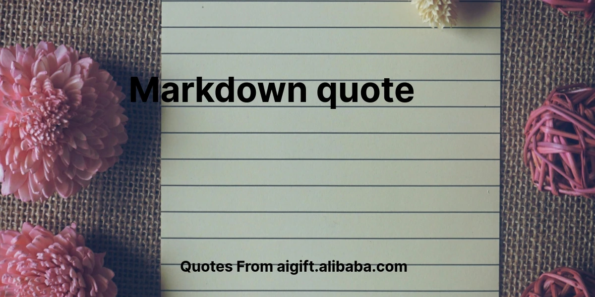 markdown quote