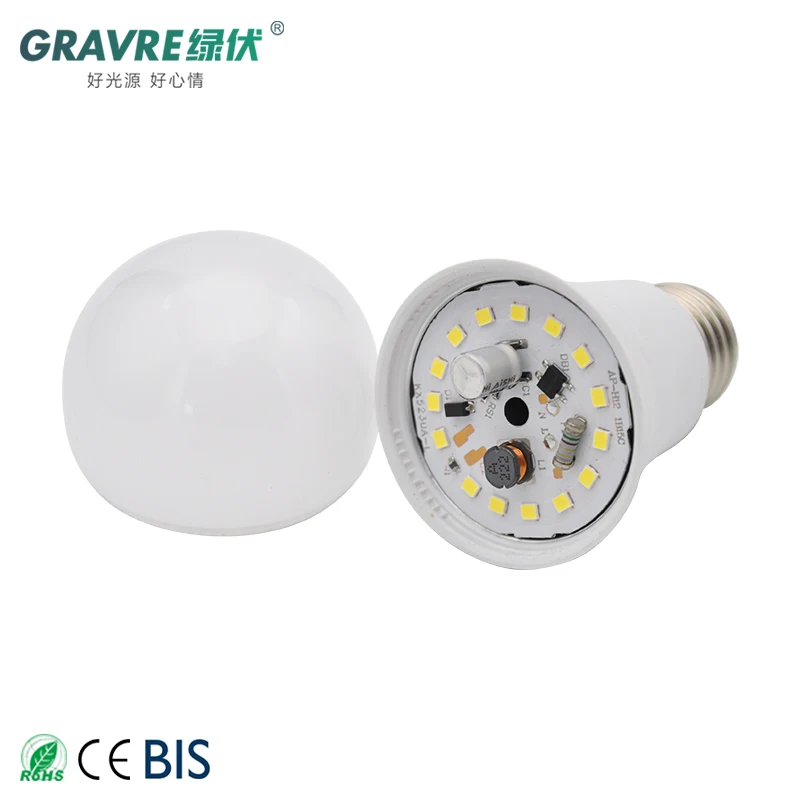 Free sample energy saving aluminum raw material assembly e27 led bulb light 15w