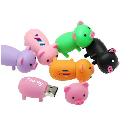 

Cartoon Cute Pink Pig USB Flash Drive 2.0 1GB 2GB 4GB Pen Drive PVC USB Memory Stick 3.0 8GB 16GB 32GB 64GB Gift Pendrive
