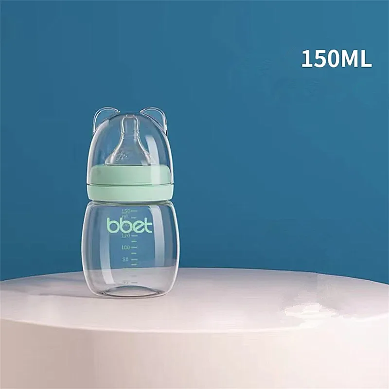 

New design glass baby feeding bottles BPA free cute animal shape baby milk bottles, Customizable