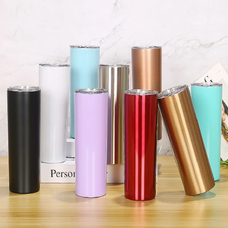 

hot selling straight sports vacuum insulated stainless steel cups 20oz sublimation blank skinny tumbler with custom logo