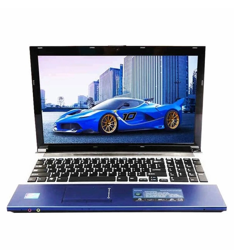 

15.6'' Aluminum Laptop Intel Core i7 5600U 8GB RAM 1TB HDD Notebook 1920X1080 FHD Built In DVD RW Windows 10 Netbooks, Blue