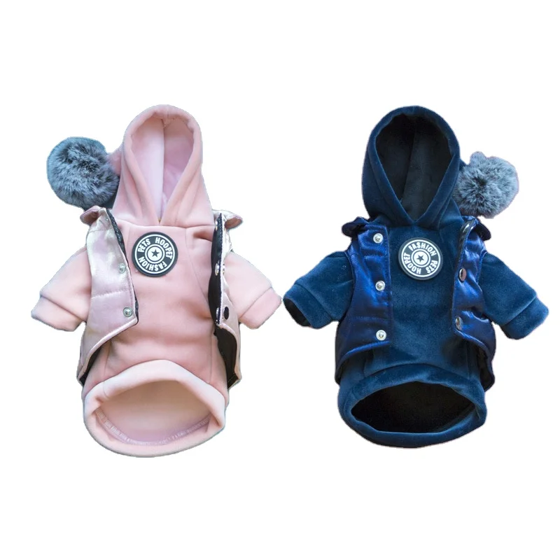 

Pet padded vest sweater jacket autumn and winter new style dog cat vest with sweater two-piece cotton-padded jacket, 6 colors