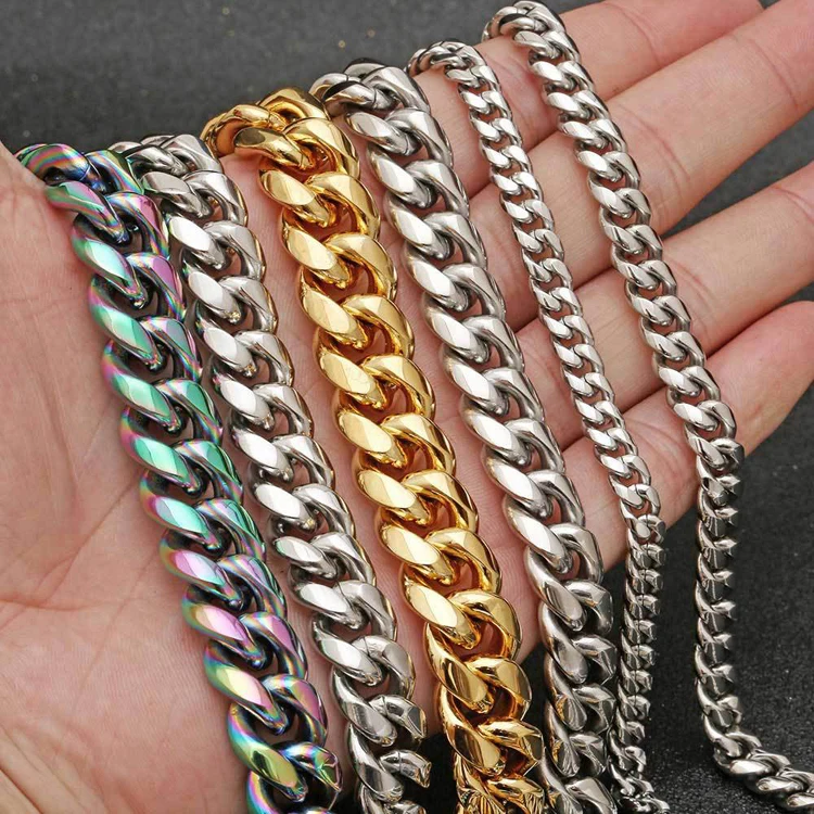 

GZYSJEWELRY Wholesale 18k Gold Cuban Link Chain Necklace Bulk for Men 18k