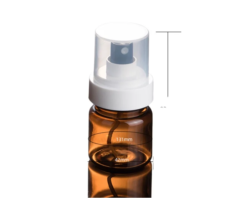 

40ml Amber PET bottle with sprayer and pump for skin care cream lotion and toner in stock