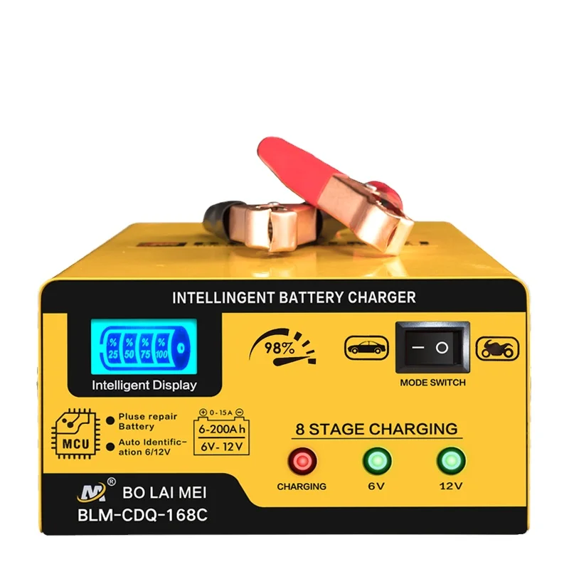 

6V 12V Intelligent Pulse Repair Auto Battery Charger