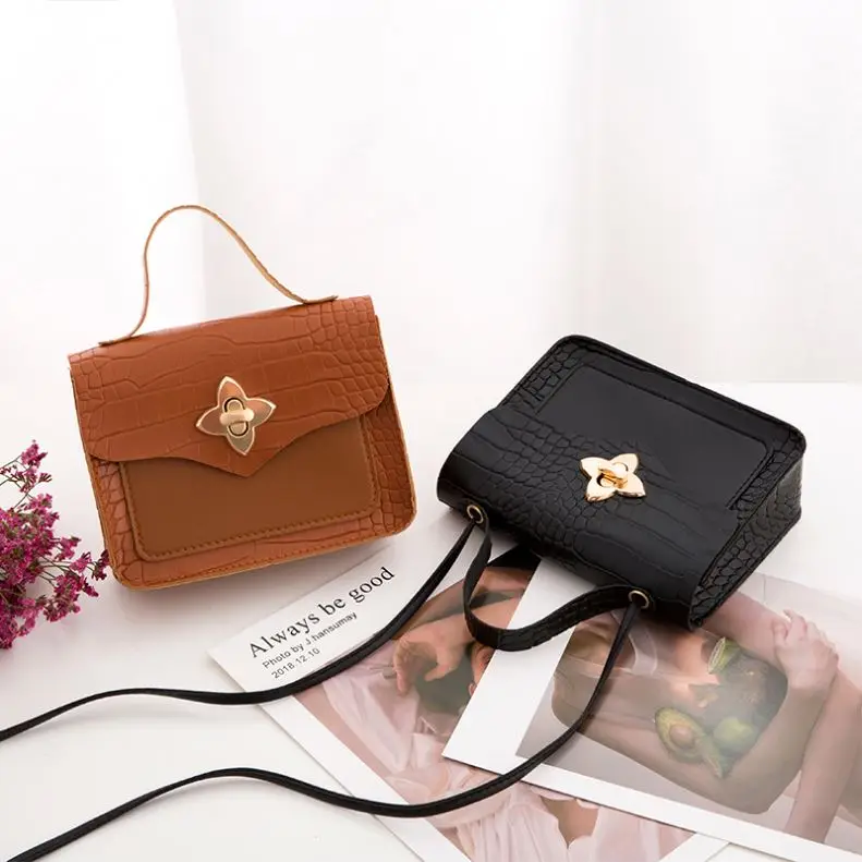 

Handbags popular crocodile leather designer famous brands women hand bags ladies shoulder small Crocodile leather women bag