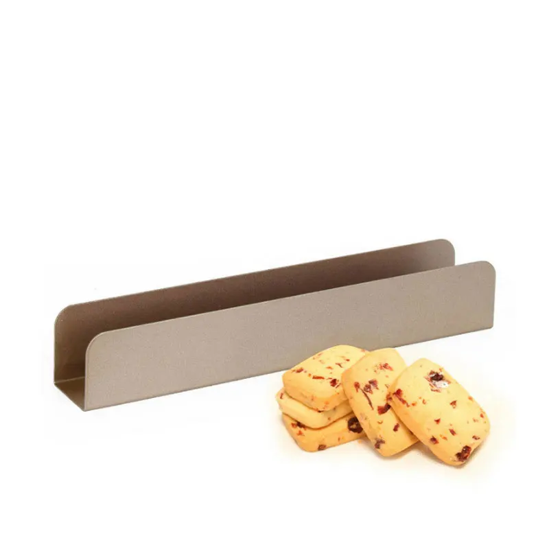 

Carbon Steel Bakeware biscuit mould Rectangle cookie toast baking mold, Gold