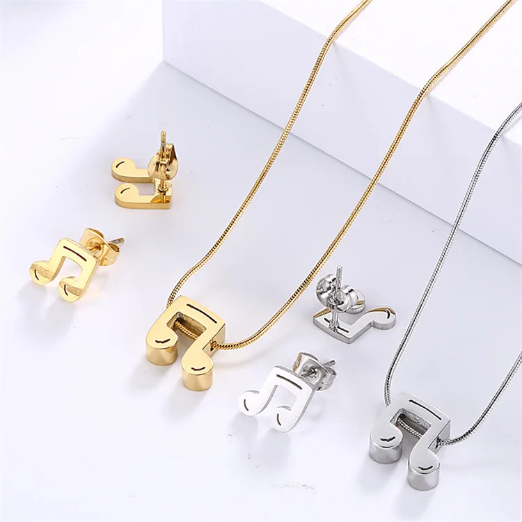 

Special Music Style Stainless Steel Customized Music Symbol Pendant Necklace