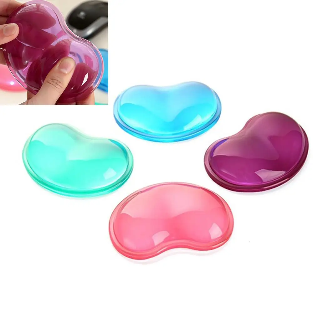 

Silicone Heart-shaped 3D Wavy Comfort Gel Computer Mouse Hand Wrist Rests Support Cushion Pad
