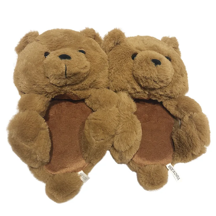 

bear teddy 2021 new open-toed children ladies indoor outdoor custom teddy bear custom teddy bear bedroom slippers, Customized color