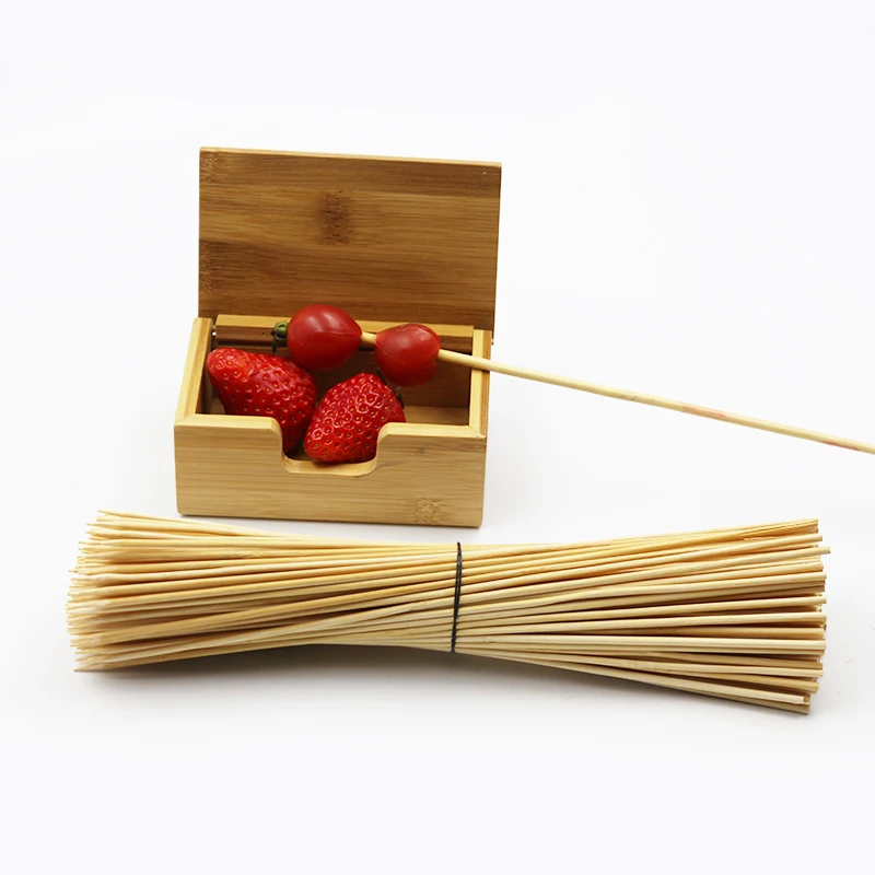 12 x 3mm Diameter Round Bamboo Skewer Picks