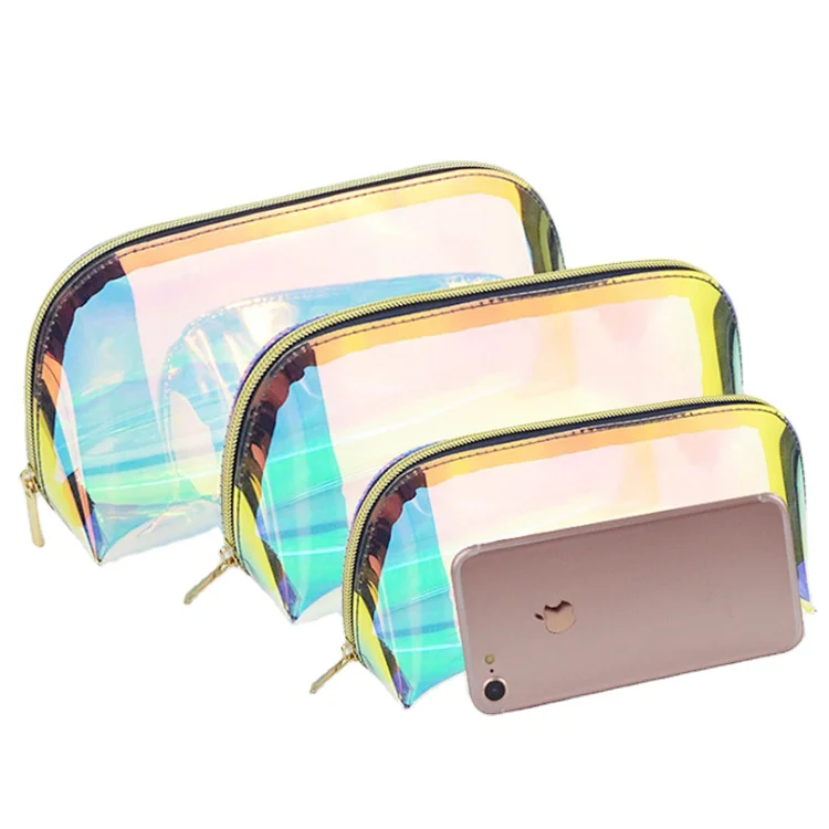 

2020 fashion laser cosmetic bags TPU EPU transparent women makeup case, 1 color