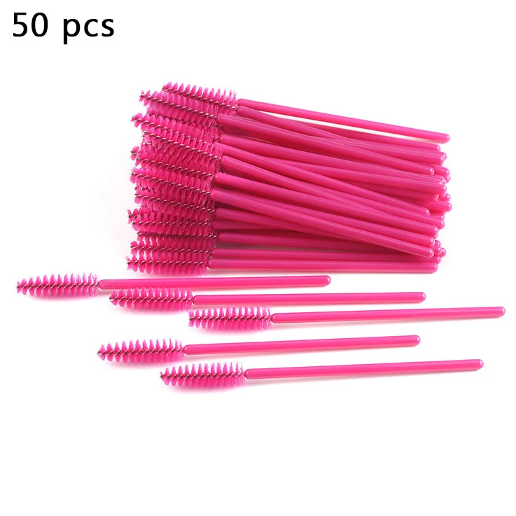 

Nylon Plastic Disposable Eyelash Brush Mascara Lash Wands Cosmetic Eye Brush Brush Eyebrows Spoolie Pink Gold Black 50g