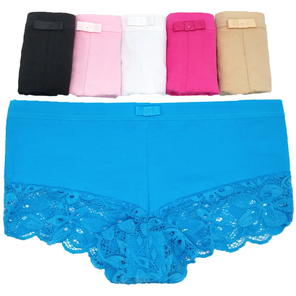 

Women's Lace Cotton Underwear Women Cheeky Hipster Panty Mixed Color One Dozen