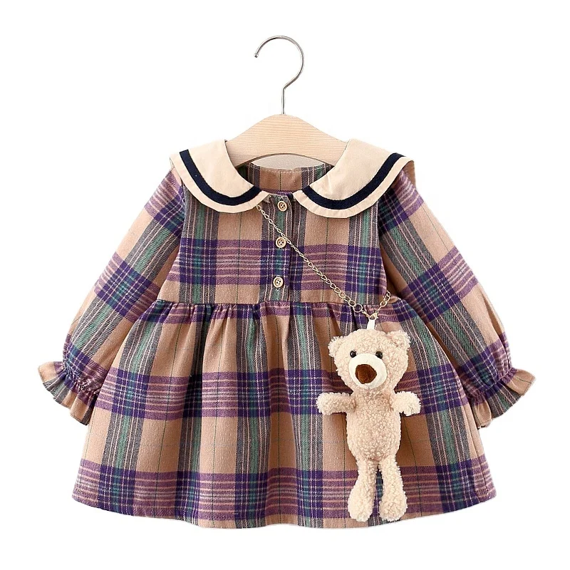 

Wholesale plaid little girl princess dress Girl clothing Dress, As picture