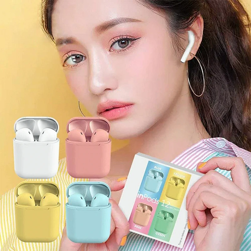 

Original i12 tws Stereo Wireless 5.0 Blue tooth Earphone Earbuds Headset With Charging Box For iPhone Android Xiaomi smartphones, 6 color