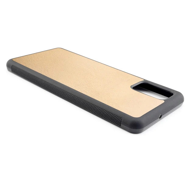 

high quality new design cell phone case for Samsung A71 aluminum sheet PC TPU golden phone case