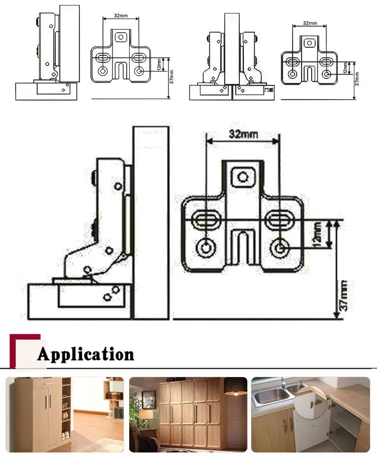 35 Mm Furniture Hardware Rebound Concealed Hinge For Wooden Box Interior Door Hinge Cabinet Hardware Hinges