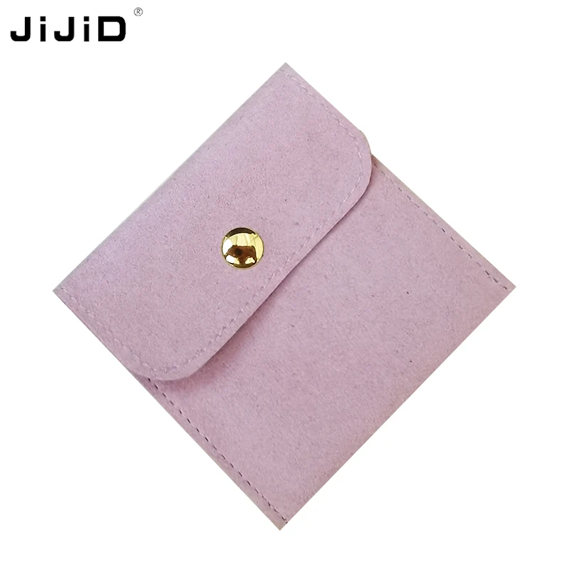 

JiJiD Custom Logo Printed Multicolor Earring Pouch Multifunction Microfiber Jewelry Bag Packaging Jewellery Pouch