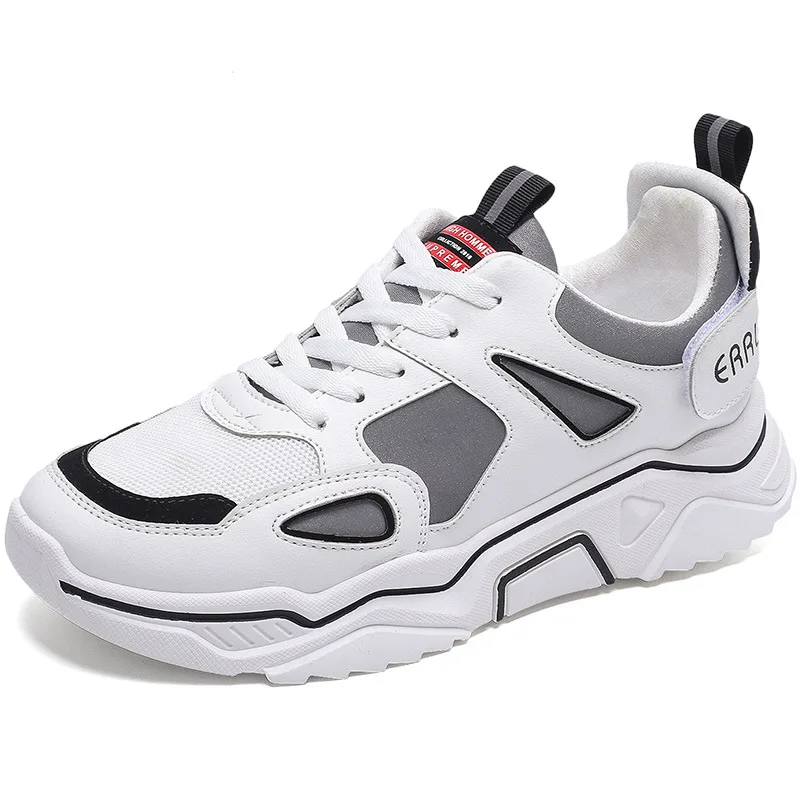 

Trendy white casual wholesale custom running sneaker youth classic sport gym shoes men, Black/white/beige