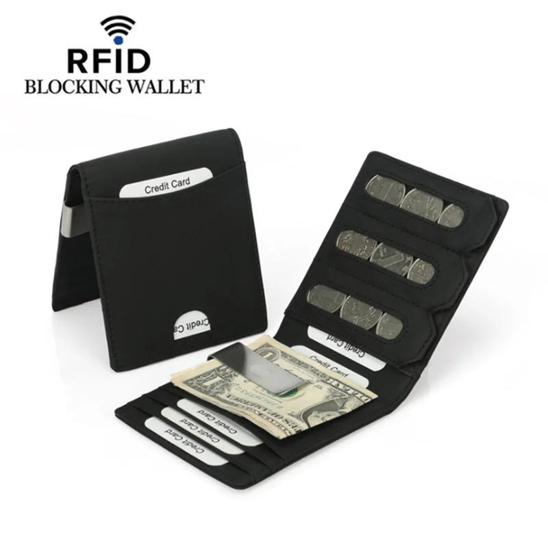

Men Card Holder Real Leather Business Unisex Wallet Wholesale Credit Card Case Anti-magnetic Thin Card Wallet