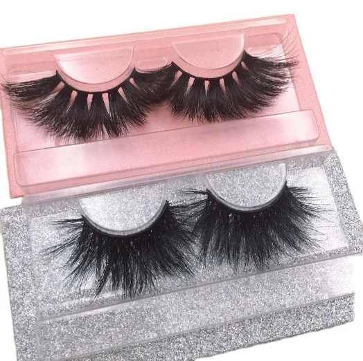 

Fluffy eyelashes 25mm eye lashes mink fur lashes3d wholesale vendor 25mm new arrivals 100% real mink lashes, Black