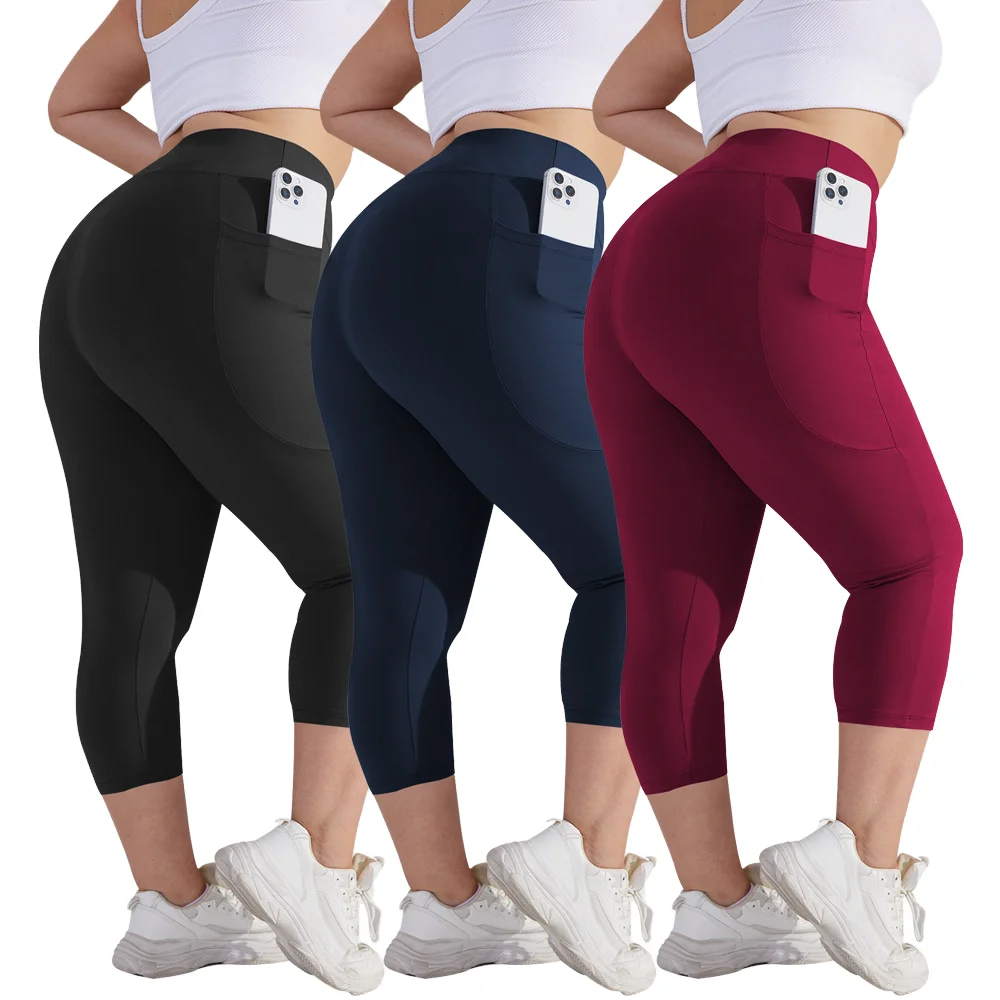 Seven分High-Waistedwith手机袋Yoga Pants