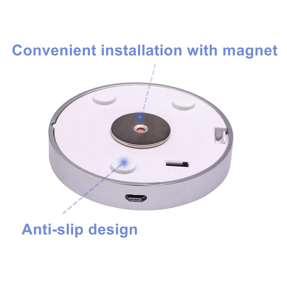 
mini flat led battery sensor rechargeable light portable indoor under closet rooms magnet cabinet led light 