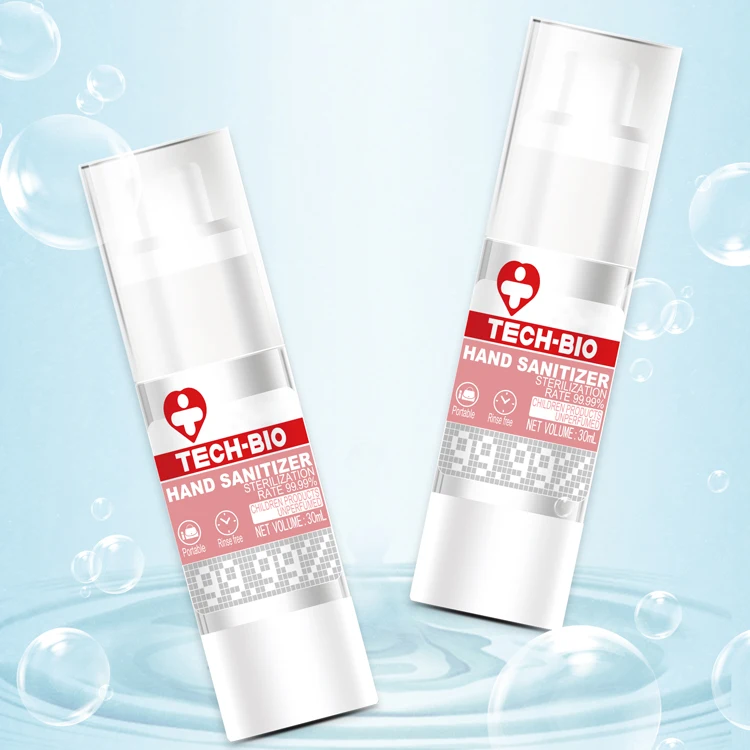 

30ml hand wash gel disinfectant fragrance-free for children, Transparent liquid