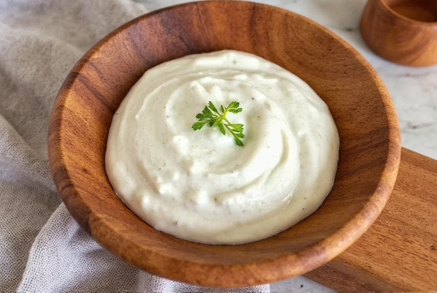 Mixing ingredients for homemade Peruvian White Sauce