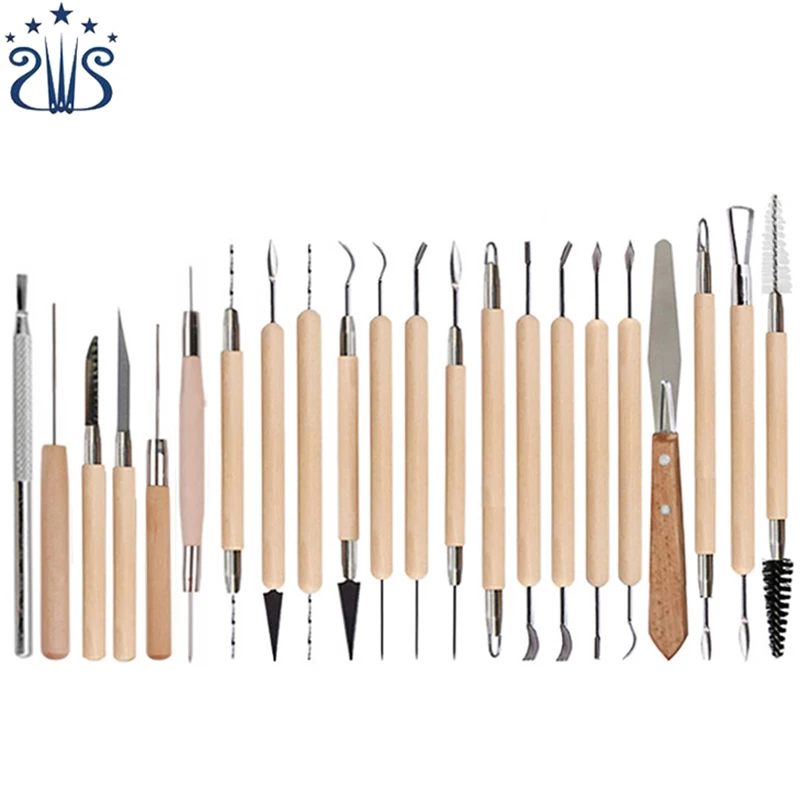 22 Pieces Of Pottery Clay Sculpture Tool Clay Sculpture Knife Tool Carving Knife Wooden Radium