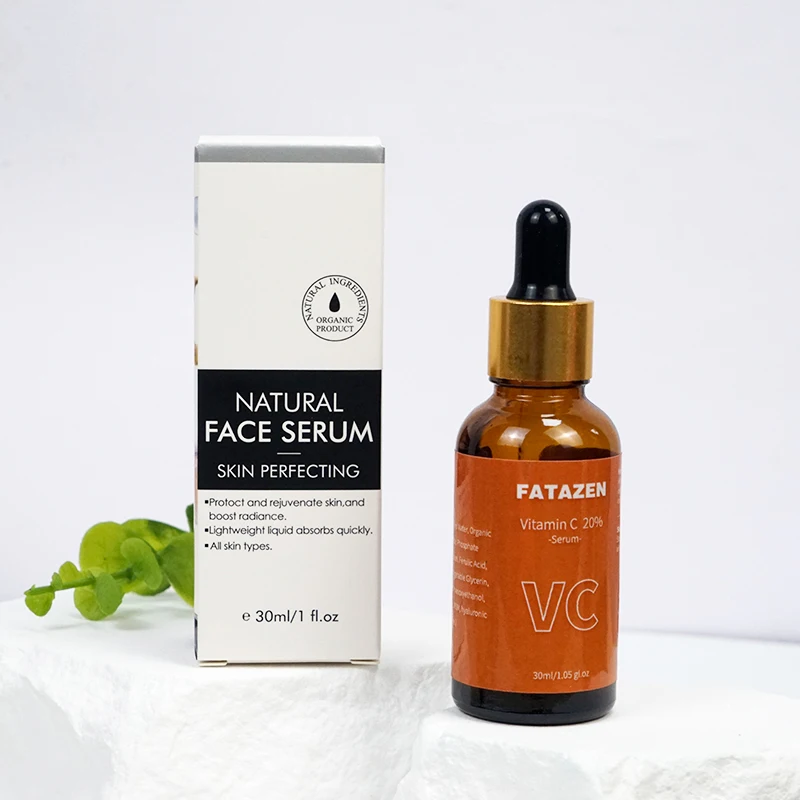 

In Stock Fatazen Organic Vitamin C Serum Private Label OEM 100% Natural Facial Vitamin C Serum Skincare Face VC Serum