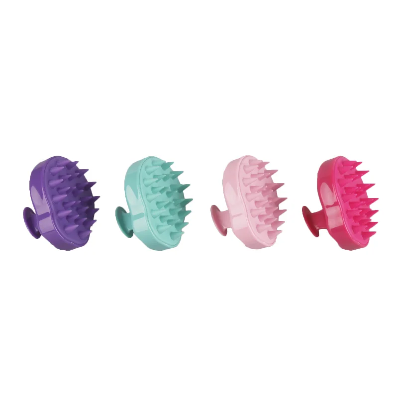 

Lohas Manufacturers Colorful Soft Silicone Head Shampoo Brush Salon Hair Scalp Massager Brush, Customized color