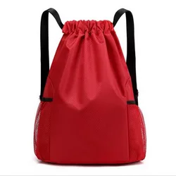 Custom drawstring backpack sports bag waterproof string polyester back pack cheap bag