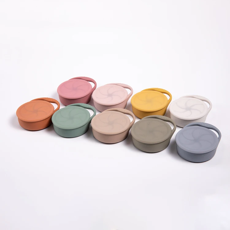 
No Spill Collapsible Toddler Kids Baby Snack Container Silicone Baby Food Storage Cup with Cover 
