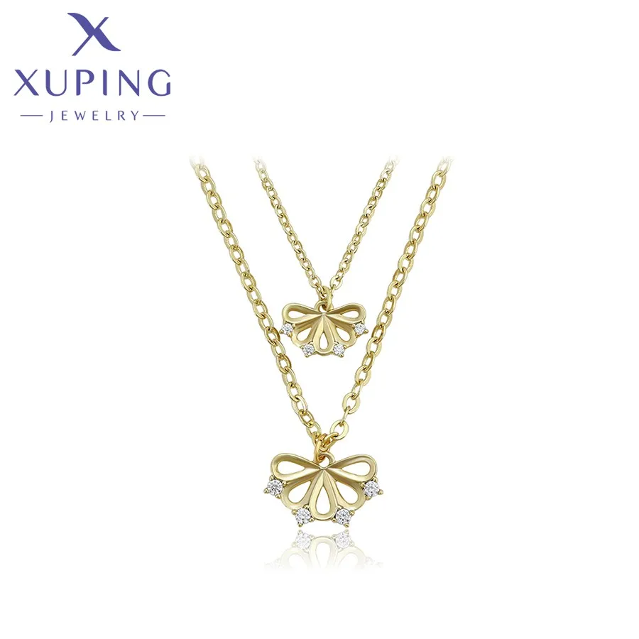 

A00726318 Xuping Jewelry Exquisite diamond 14K gold hamster style unique design jewelry necklace Valentine's Day gift necklace