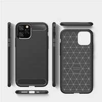 

Viseaon Original luxury mobile cell carbon fiber phone case For iPhone 11 pro max Shockproof drop Protect tpu Case for Apple