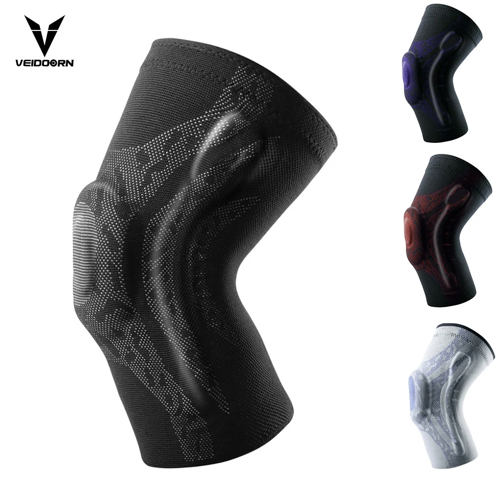 

Good Quality Comfortable Breathable Elastic Compression Knee Support Sleeve Kneepads for Sports Fitness Gym Workout Protection, Black, gray, purple, orange