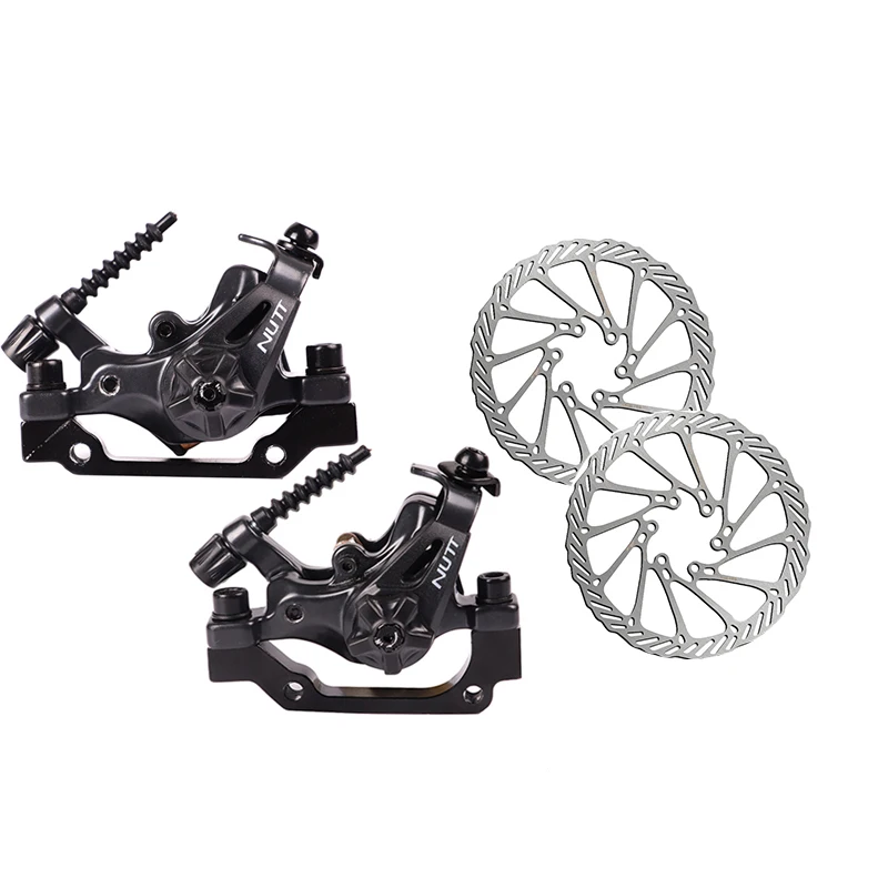

NUTT Customized S5 Double Braking Bicycle Brake Caliper Mechanical MTB Bicycle Disc Brake Caliper , Bicycle Calipers, Black