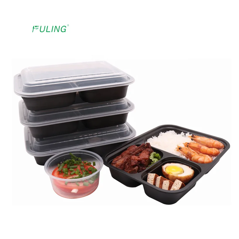 

rectangle plastic tray disposable packaging to go boxes restaurant 32 ounce plastic food containers with cover