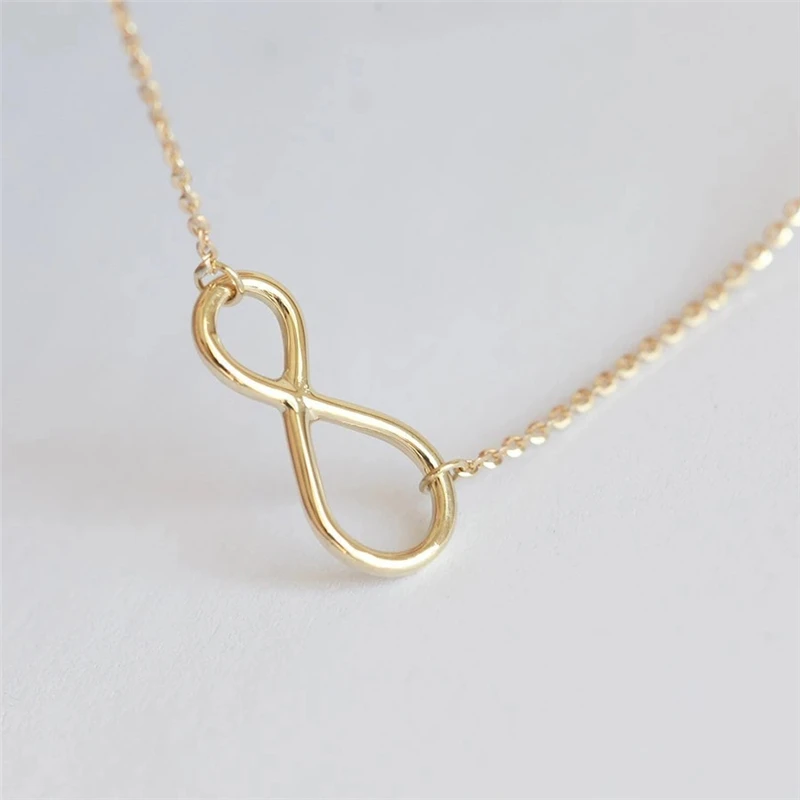 

ins minimalist S925 sterling silver 8 unlimited love ladies clavicle necklace