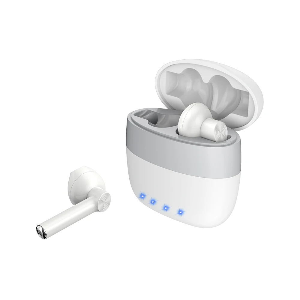 

VCAN Wireless Headset TWS Stereo Earphones Semi-in-ear Touch Control Low Latency Earbuds Mobile Phone Gaming Sports Headphones, White/black