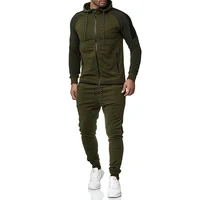 

Men's Casual Wear 2019 Run Top Man Autumn Winter New Striped Stitching Pants Hooded Sweater Suit Sports Outdoor Dress Tracksuits